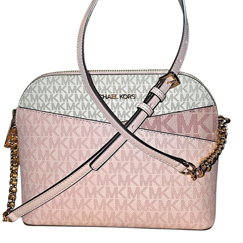 Michael Kors Jet Set Travel Dome Crossbody Bag Powder Blush NWT - Picture 2 of 3